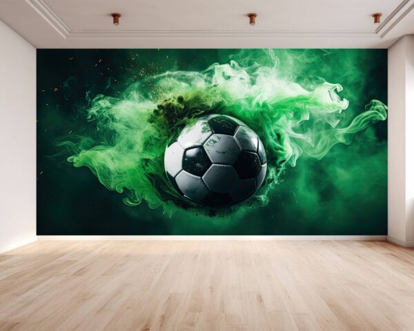 Detailed View of Soccer Match Vinyl Wallpaper