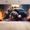 Detailed View of Monster Truck Vinyl Wallpaper