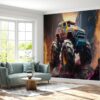 Self-Adhesive Monster Truck Wallpaper for Large Wall Spaces