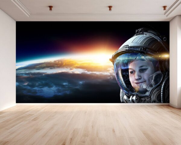 Detailed View of Space Astronaut Vinyl Wallpaper