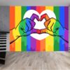 Detailed View of LGBT Love Symbol Vinyl Wallpaper