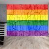 Removable LGBT Broken Wall Wallpaper Design for Living Room