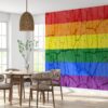 Detailed View of LGBT Broken Wall Effect Vinyl Wallpaper