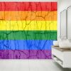 Self-Adhesive LGBT Pride Wallpaper in Luxury Living Room