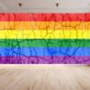 Vinyl LGBT Broken Wall Effect Wallpaper for Modern Decor