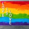 Self-Adhesive LGBT Pride Wallpaper in Luxury Living Room