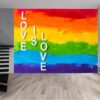 LGBT Wall Mural with Artistic Design and Pride Colors