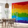 Vinyl LGBT Artistic Print Wallpaper for Modern Living Spaces