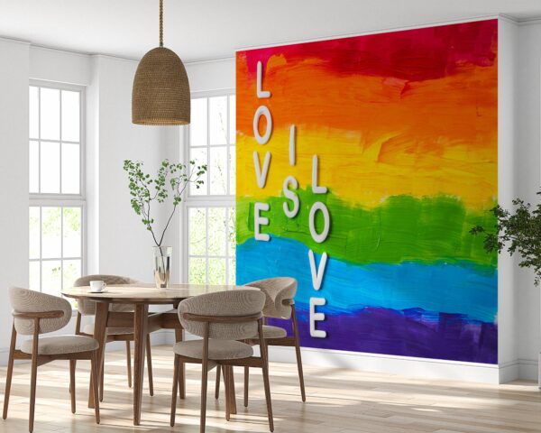 Vinyl LGBT Artistic Print Wallpaper for Modern Living Spaces