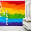 Artistic Print LGBT Self-Adhesive Wallpaper Close-Up