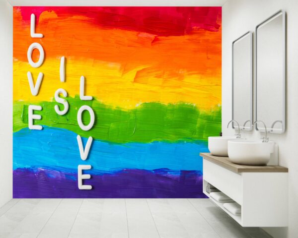 Artistic Print LGBT Self-Adhesive Wallpaper Close-Up