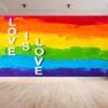 Removable LGBT Artistic Design Wallpaper for Living Rooms