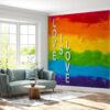 Detailed View of LGBT Artistic Print Vinyl Wallpaper